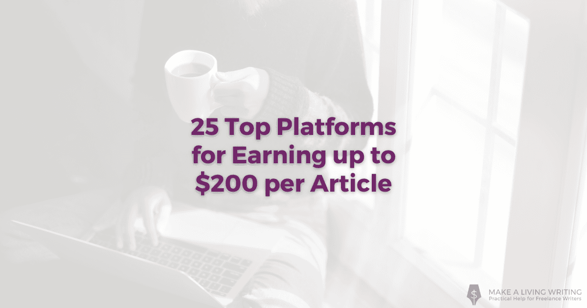 25 Top Platforms for Earning Up to $200 Per Article