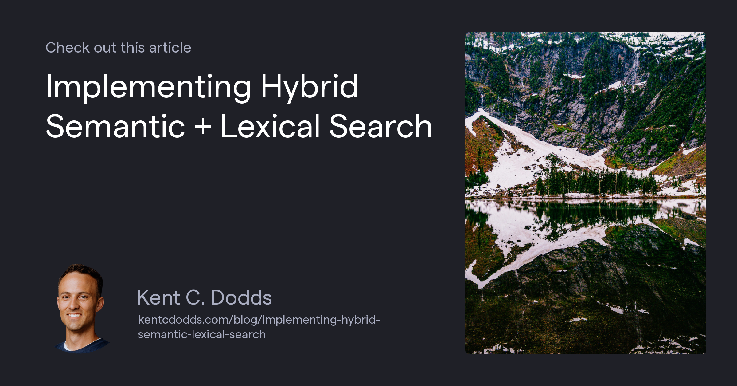 Implementing Hybrid Semantic + Lexical Search